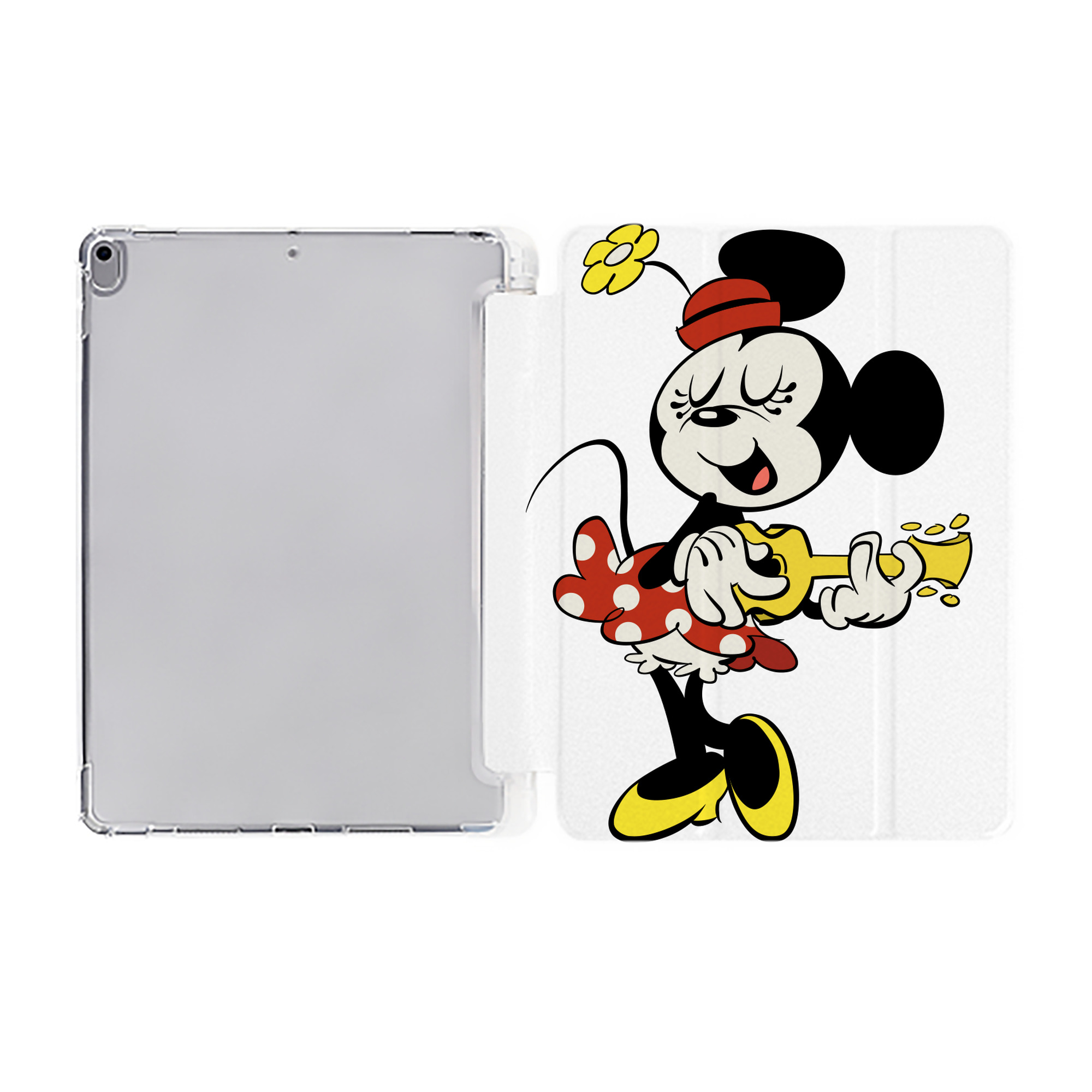 ミッキーマウス Mickey Mouse IPad ケース ペン収納付き 三つ折りスタンド PUレザー×シリコン 対応機種9.5/10.5/10.9インチ